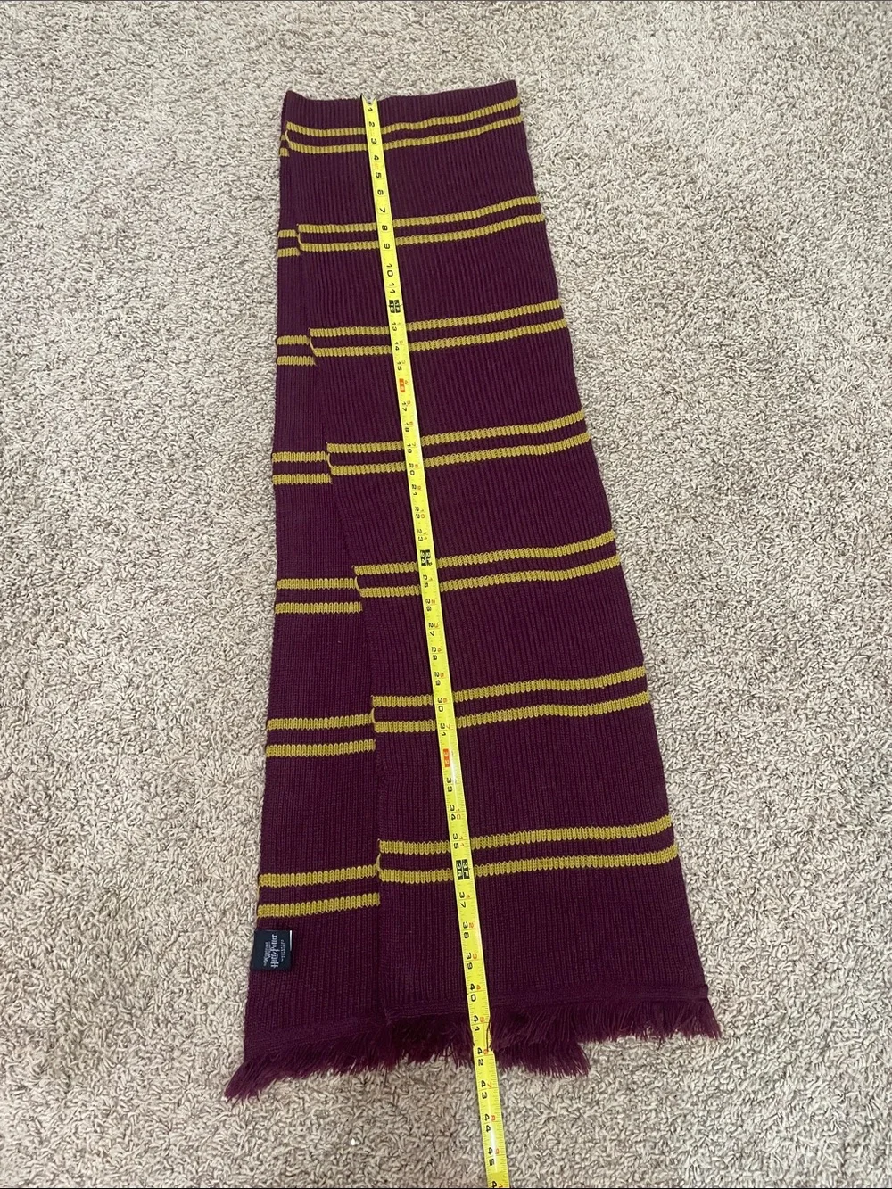 Harry Potter Gryffindor  Maroon and Gold Striped Knit Scarf